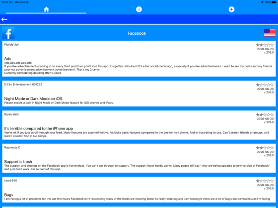 App Ratings and Review Monitor iPad Screenshots
