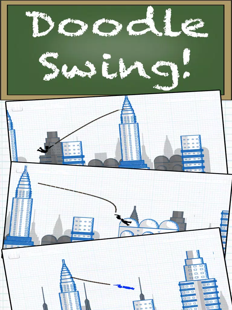 Doodle Swing – High Flying Swinging Adventure iPad Screenshots