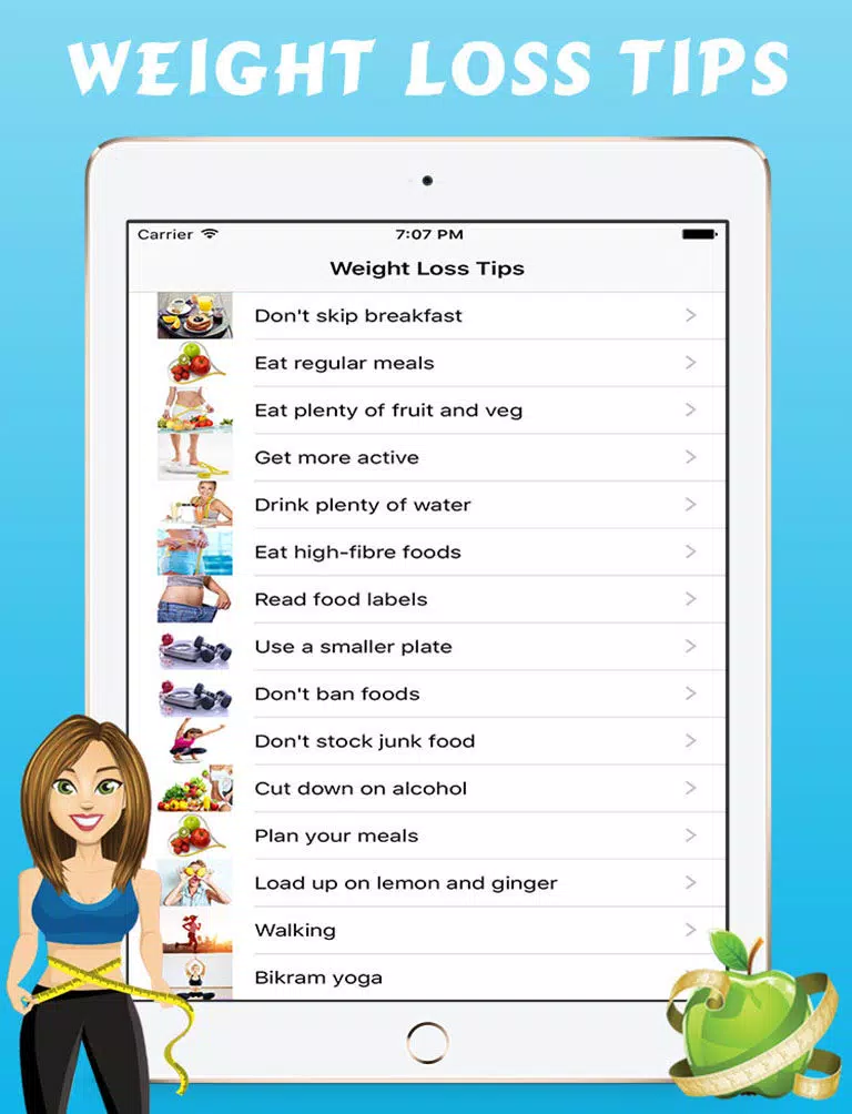 Weight Loss Tips - Diet Secrets, Yoga, Workouts iPad Screenshots