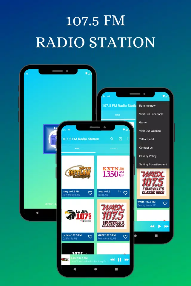 107.5 FM Radio Station Online Screenshots