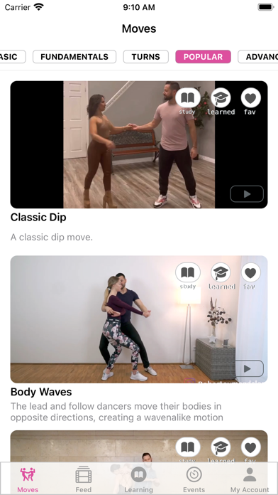 Bachata Dance App Screenshots