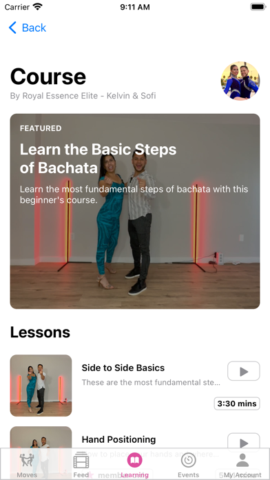 Bachata Dance App Screenshots