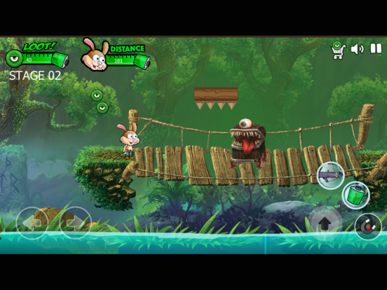little rabbit shooting monster in the island iPad Screenshots