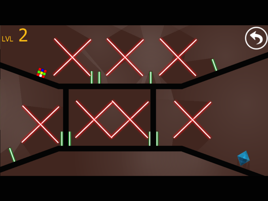 Cube magic runner escape laser room in dark iPad Screenshots