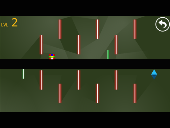 Cube magic runner escape laser room in dark iPad Screenshots