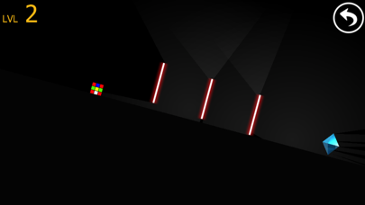 Cube magic runner escape laser room in dark Screenshots