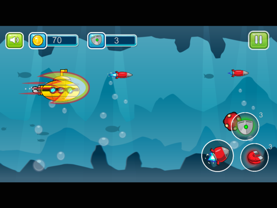 Captures d'écran de Submarine shooting shark in underwater adventure iPad 