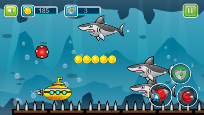 Captures d'écran de Submarine shooting shark in underwater adventure