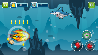 Captures d'écran de Submarine shooting shark in underwater adventure