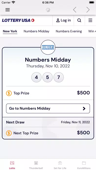 NY Lottery Results & Forecast Screenshots