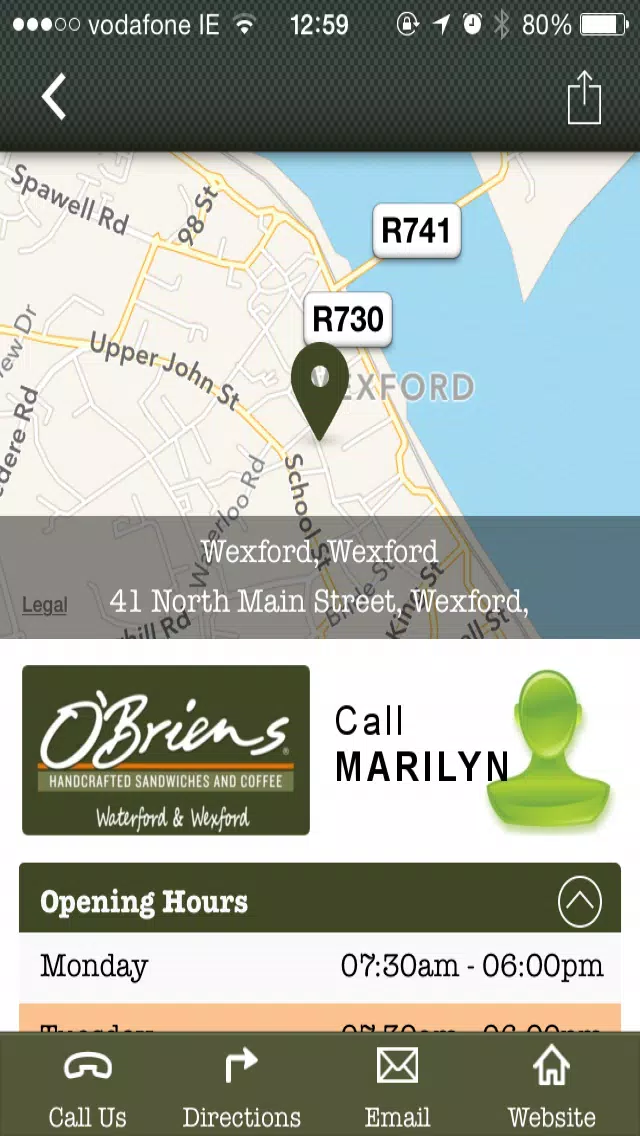 O'Briens Waterford & Wexford Coffee Shop Official App Screenshots