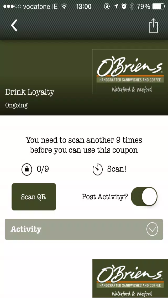 O'Briens Waterford & Wexford Coffee Shop Official App Screenshots