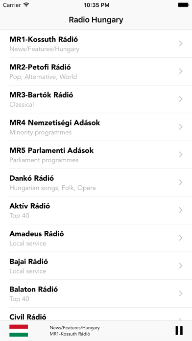 Hungarian & Hungary Radio Stations Online Screenshots