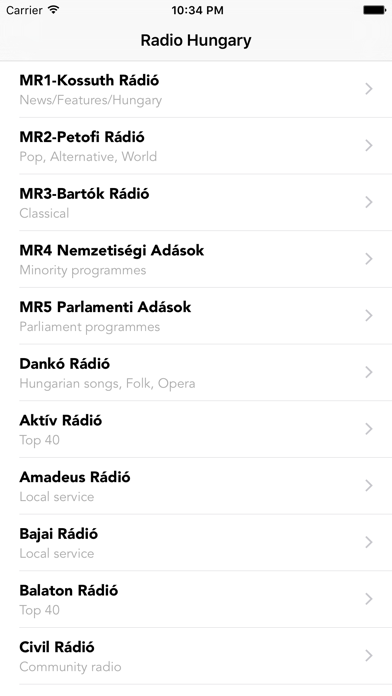 Hungarian & Hungary Radio Stations Online Screenshots
