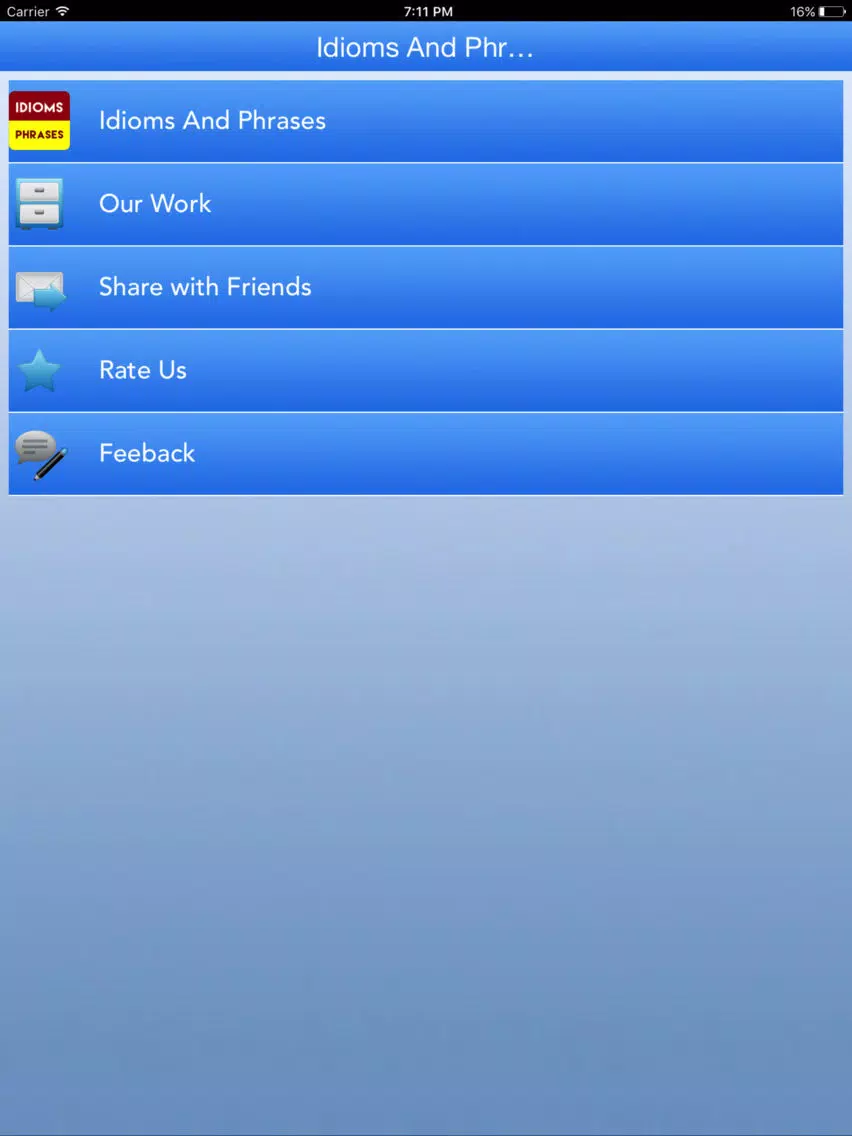 Learn Idioms And Phrases iPad Screenshots