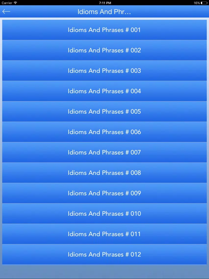 Learn Idioms And Phrases iPad Screenshots