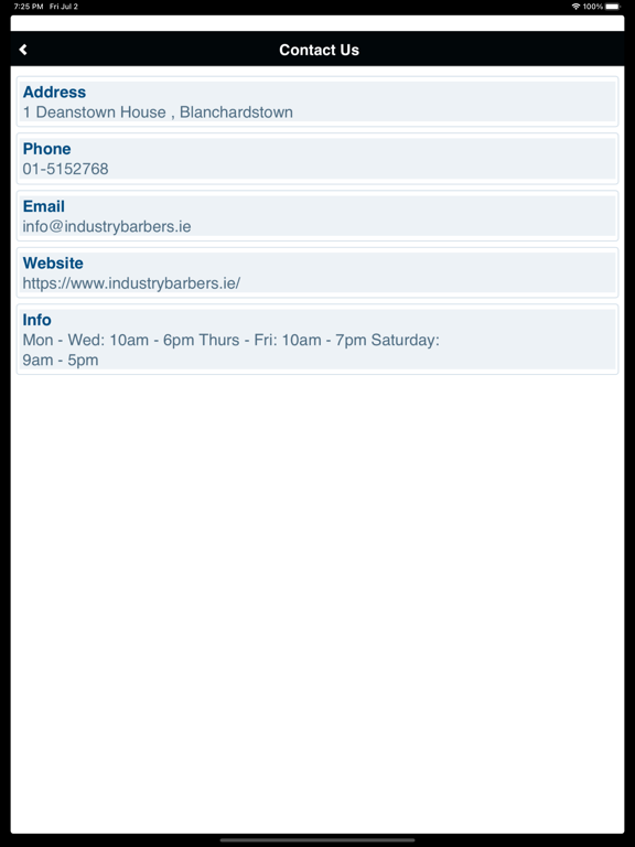 Industry Barbers iPad Screenshots