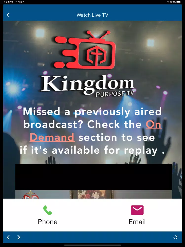 Capturas de pantalla de Kingdom Purpose TV iPad