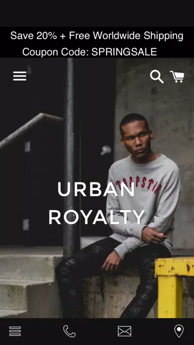 Tangkapan skrin Urban Royalty Clothing