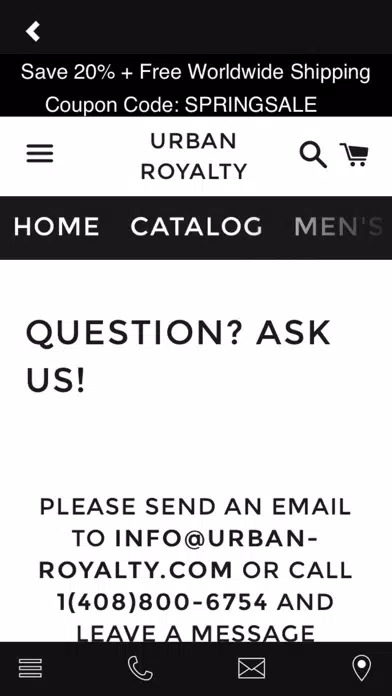 Tangkapan skrin Urban Royalty Clothing