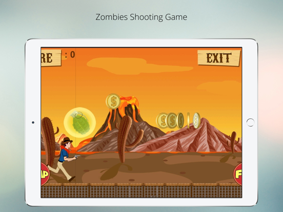 Western cowboy gun blood: Zombies sleeping in the grave iPad  Ekran Görüntüleri