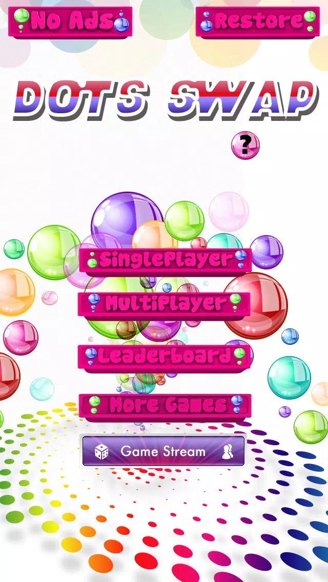 Ảnh chụp màn hình của Dots Swap Adventure: Slide, Swipe, & Connect to Match the Orbs Colors