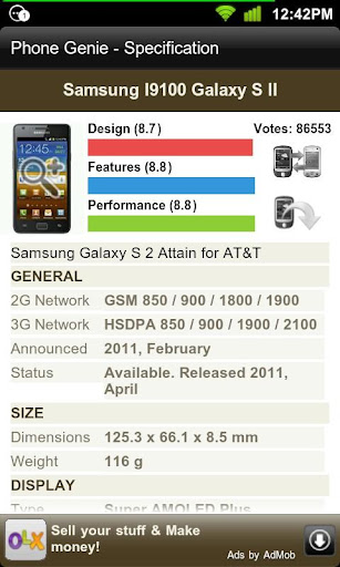 Phone Genie - GSMArena Browser Screenshots