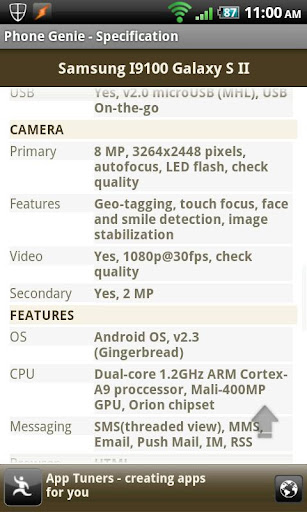 Phone Genie - GSMArena Browser Screenshots