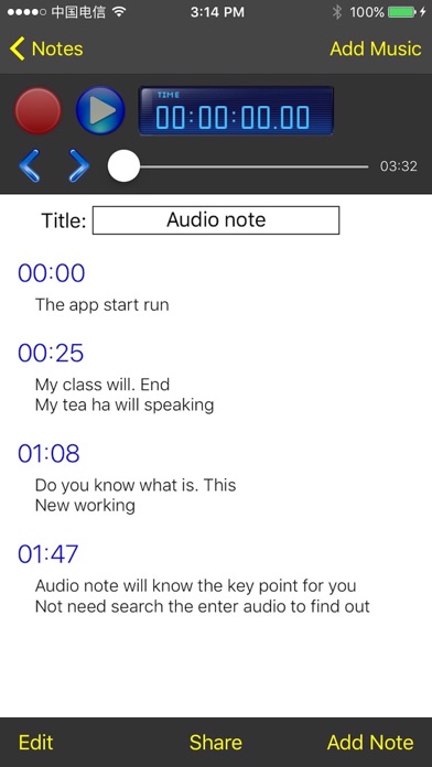 Meeting Lecture & Voice Audio Notes Record Screenshots