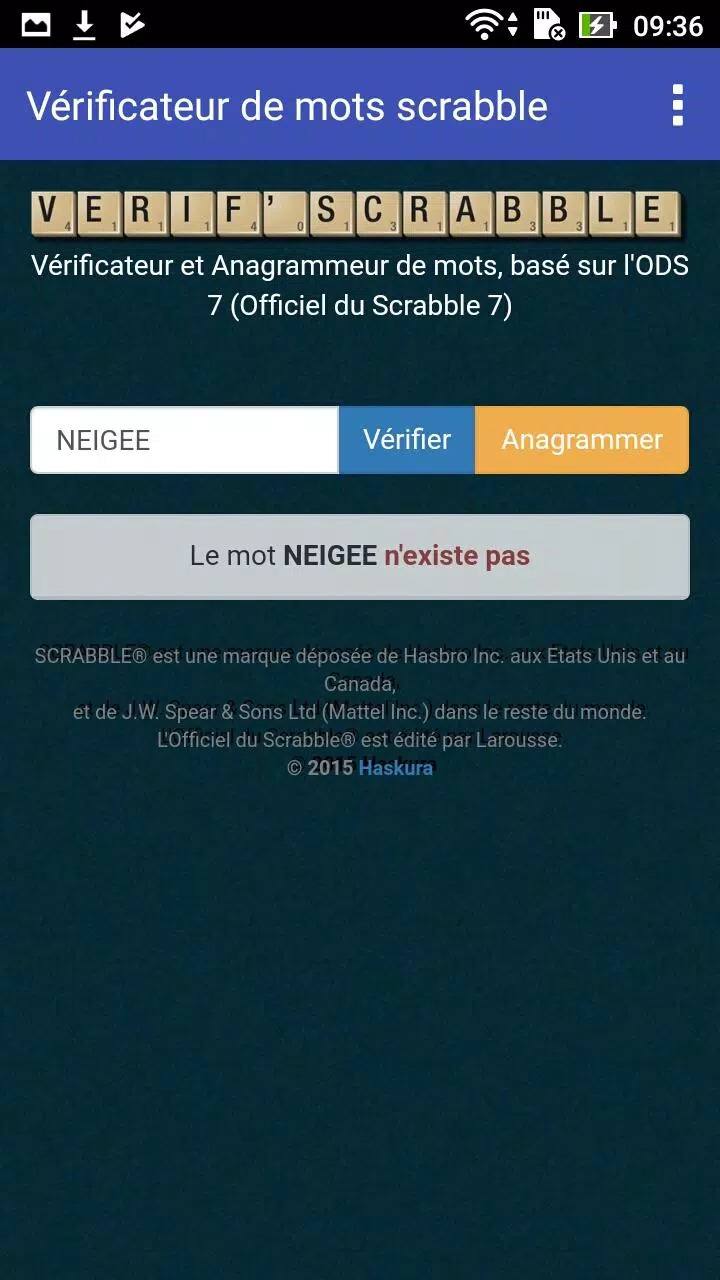 Verificateur anagrammeur scrab Screenshots