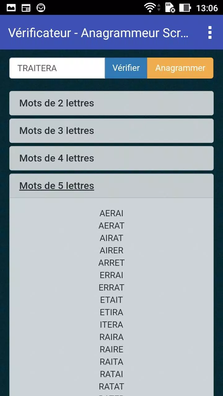 Verificateur anagrammeur scrab Screenshots