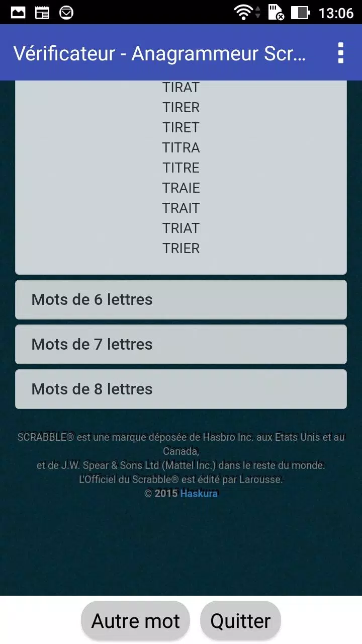 Verificateur anagrammeur scrab Screenshots