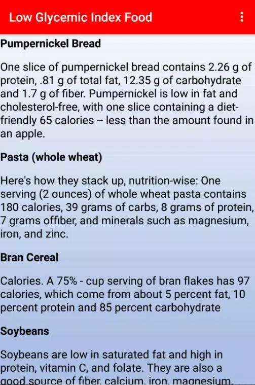 Nutrition and food 스크린샷