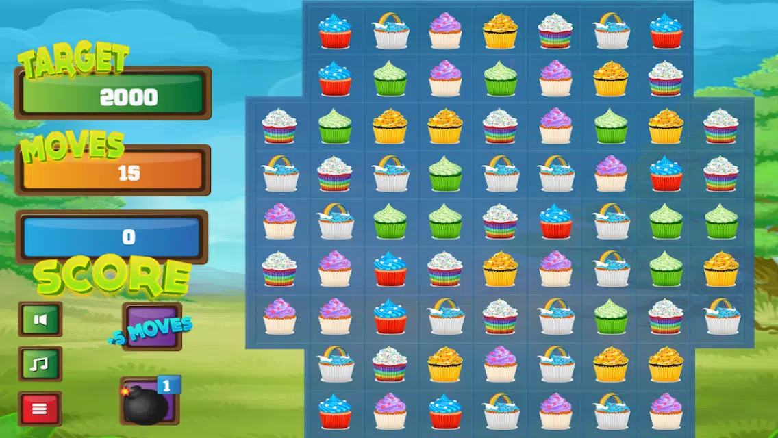 Capturas de tela do A Cupcake Smash - Match 3 Cupcakes Puzzle Game Gems