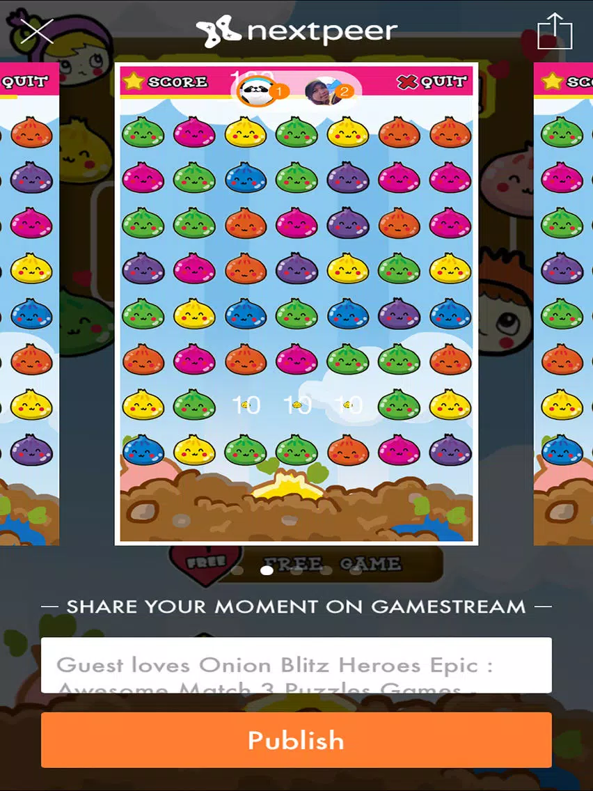 Onion Blitz Heroes Epic : Awesome Match 3 Puzzles Games - Farm Mania Free Editions For Kids and Girls iPad Screenshots