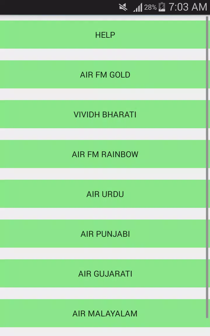 Ảnh chụp màn hình của Listen All India Radio