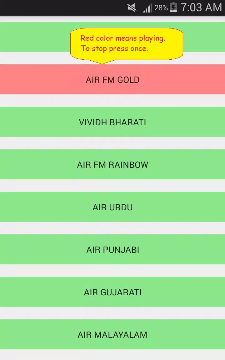 Ảnh chụp màn hình của Listen All India Radio