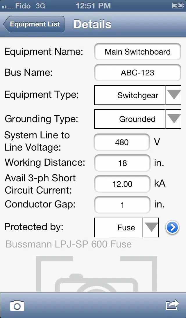 Arc Flash Analytic Screenshots