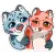 Cats Couple Sticker Pack