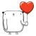 Cute White Bear Sticker Pack