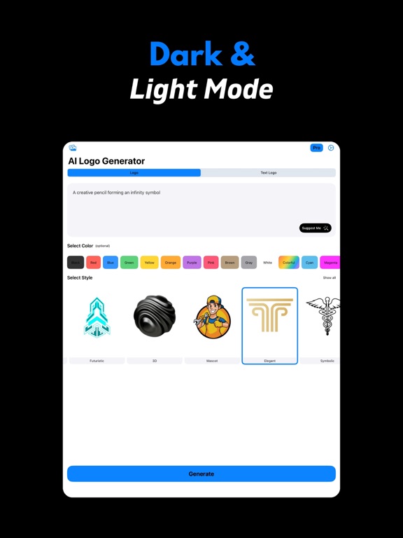 Zrzuty ekranu AI Logo Generator+ iPad