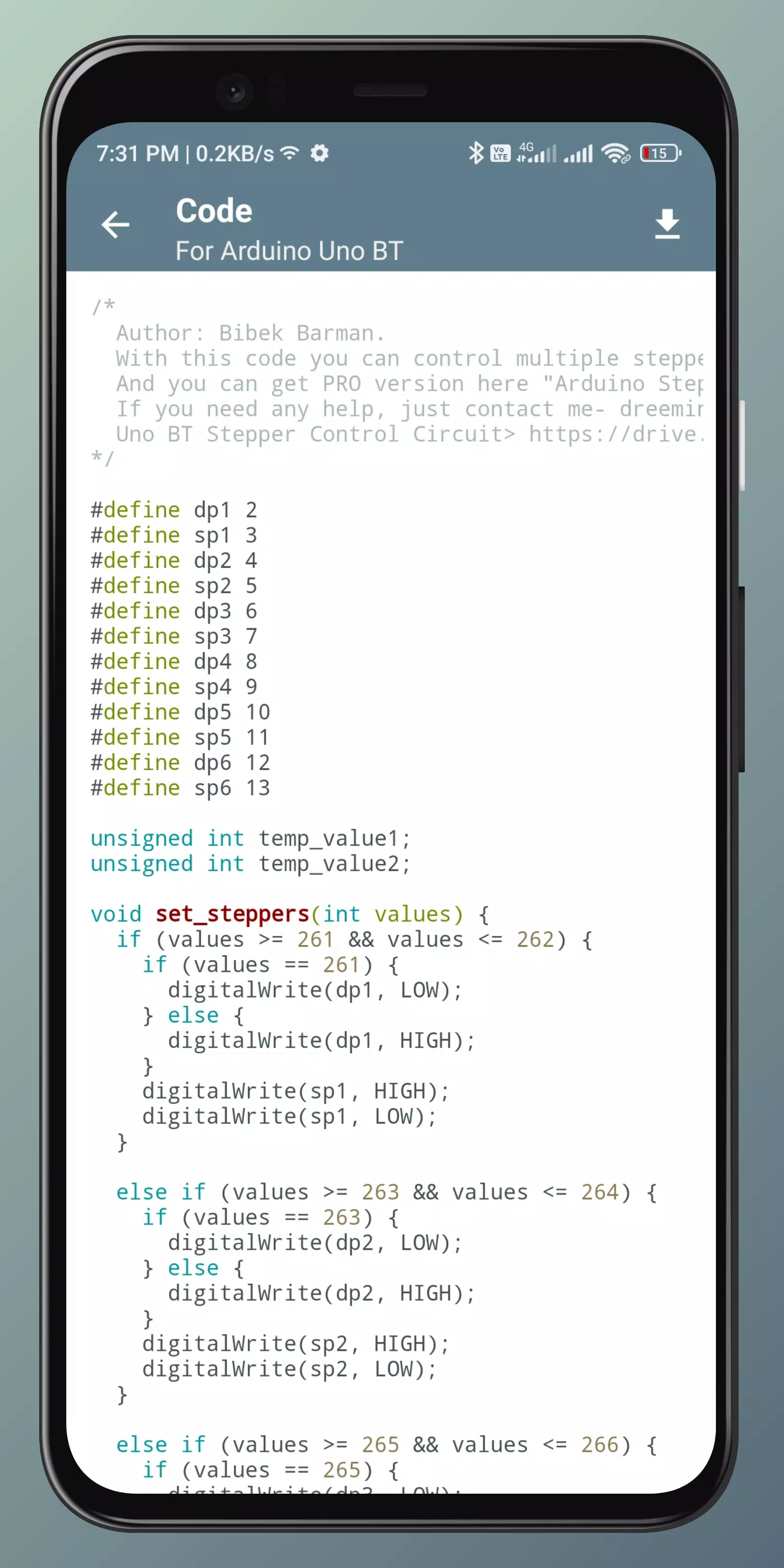 Arduino Stepper controls Screenshots