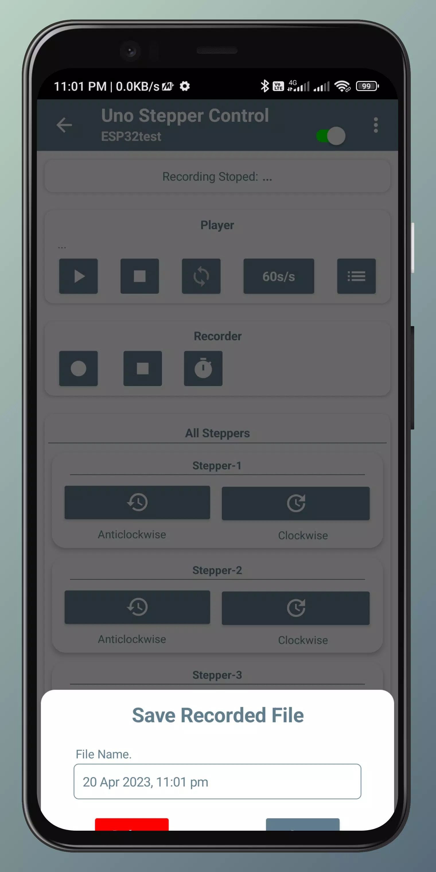 Arduino Stepper controls Screenshots