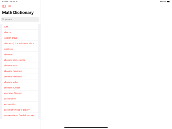 Math Dictionary Offline iPad Screenshots