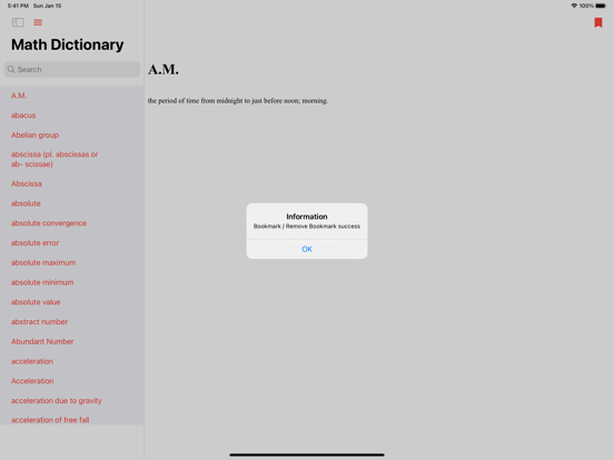 Math Dictionary Offline iPad Screenshots