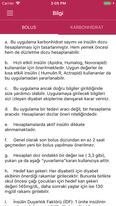 Karbonhidrat-Bolus Hesaplayıcı Screenshots