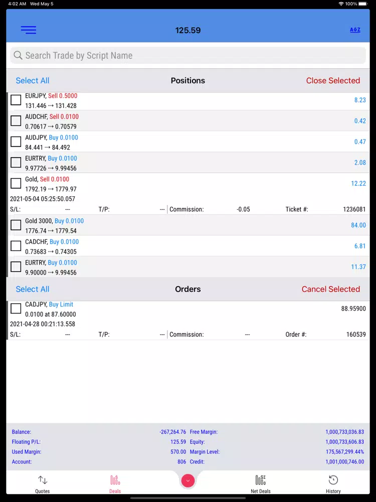 AlgoTradeup iPad Screenshots