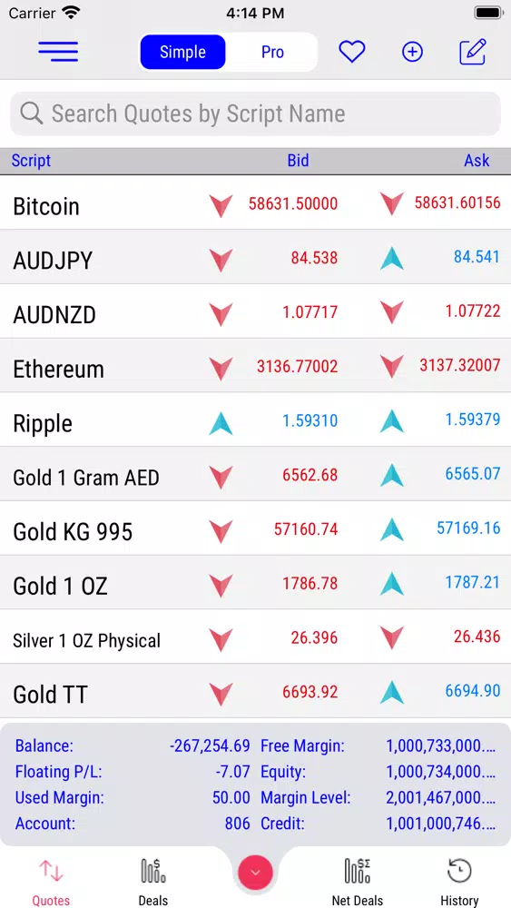 AlgoTradeup Screenshots