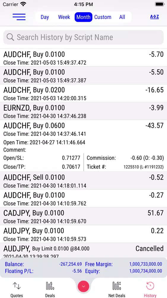 AlgoTradeup Screenshots