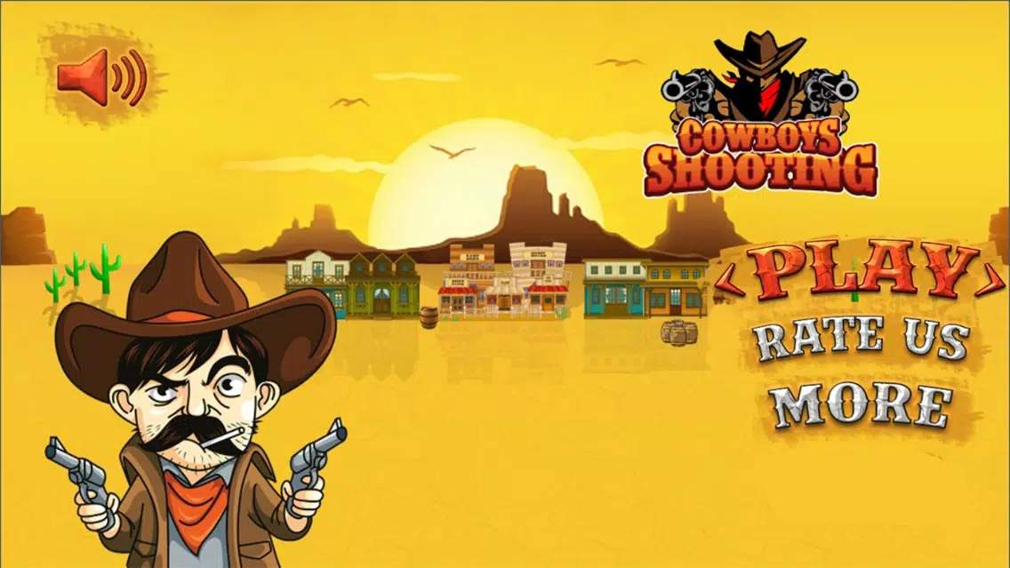 Cowboy Shooting 2D Western Gang - Hunt the Outlaws Stationed in the Far Western Town应用截图
